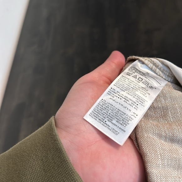 Old Navy Tan Full Length Linen Blend Trousers Size XL - Picture 6 of 9